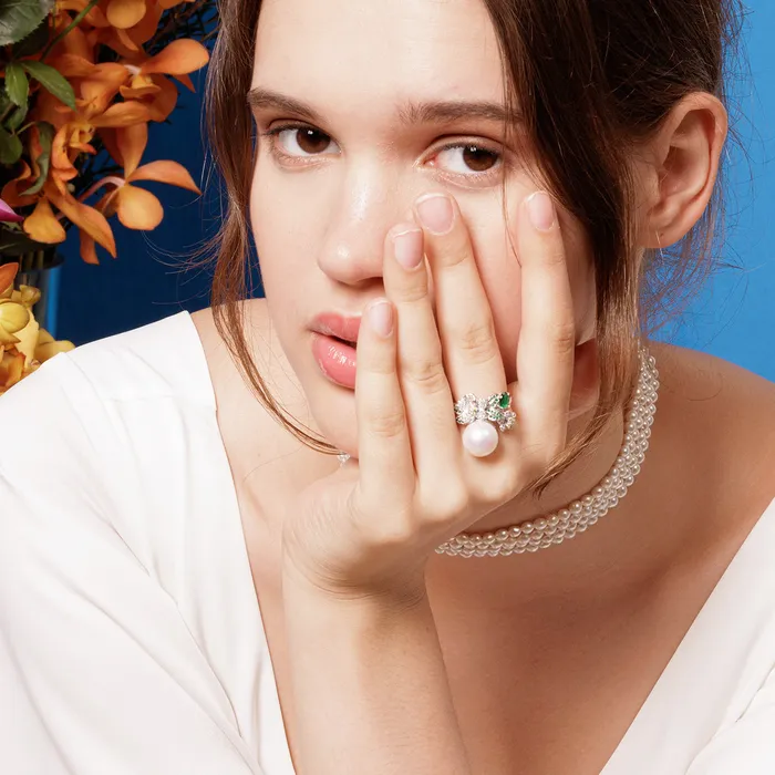 Pearly Lustre Rings Elegant Edison Pearl Ring WR00002