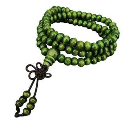 POLLY Bracelets B670 Green Wood Beads Bracelet