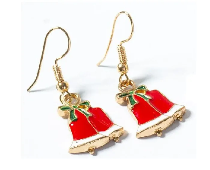 POLLY Earrings Z92 Gold Christmas Bells Earrings