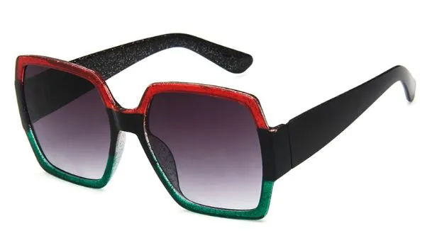POLLY Rings S11 RedBlackGreen Sparkle Design Sunglasses