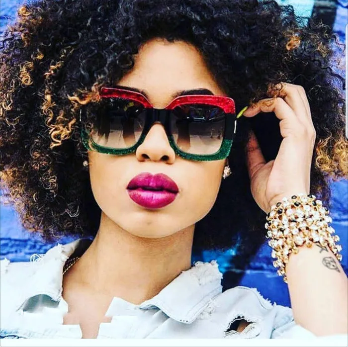 POLLY Rings S11 RedBlackGreen Sparkle Design Sunglasses