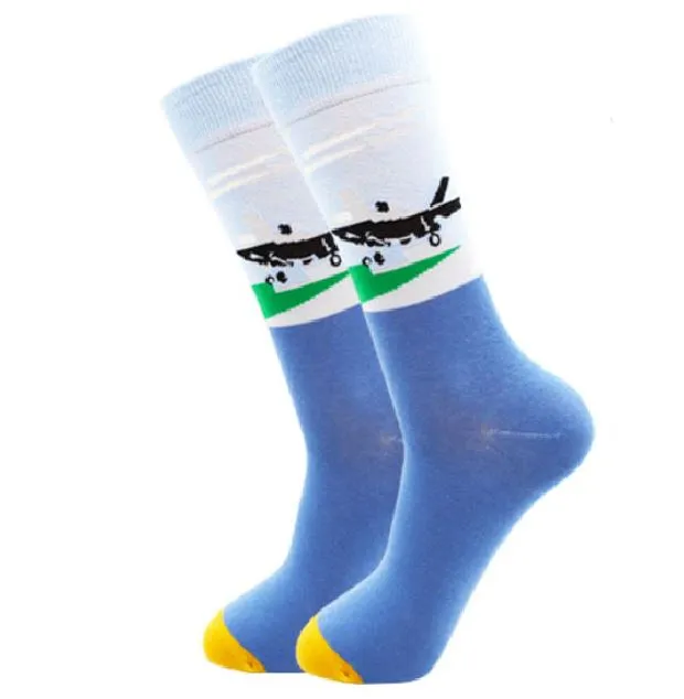POLLY Rings SF263 Blue Fighter Jet Socks