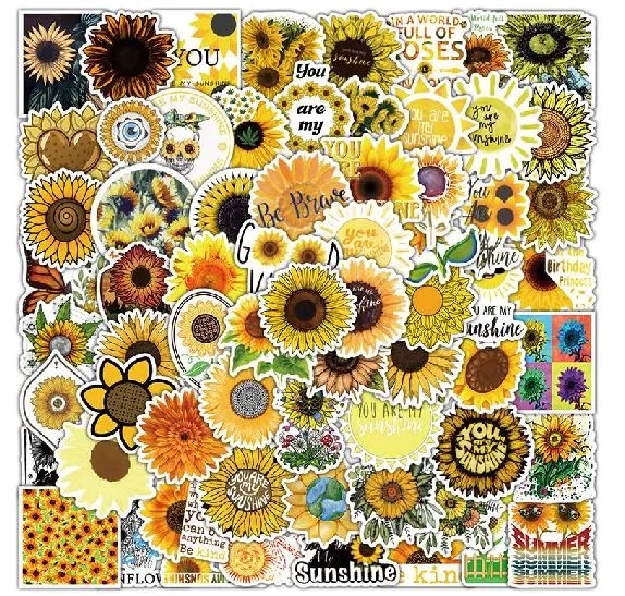 POLLY Rings ST02 Sunflower Collection 20 Pieces Assorted Stickers