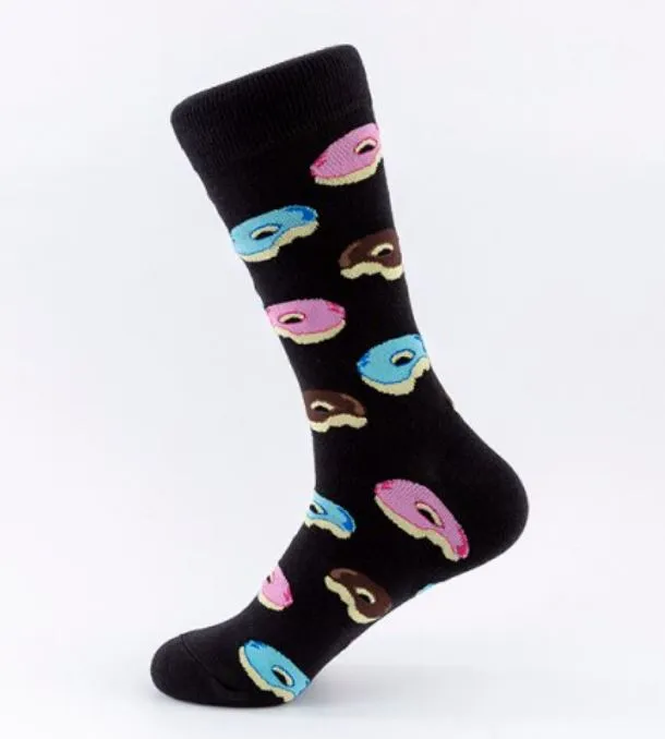 POLLY SF1134 Black Iced Donut Socks Rings