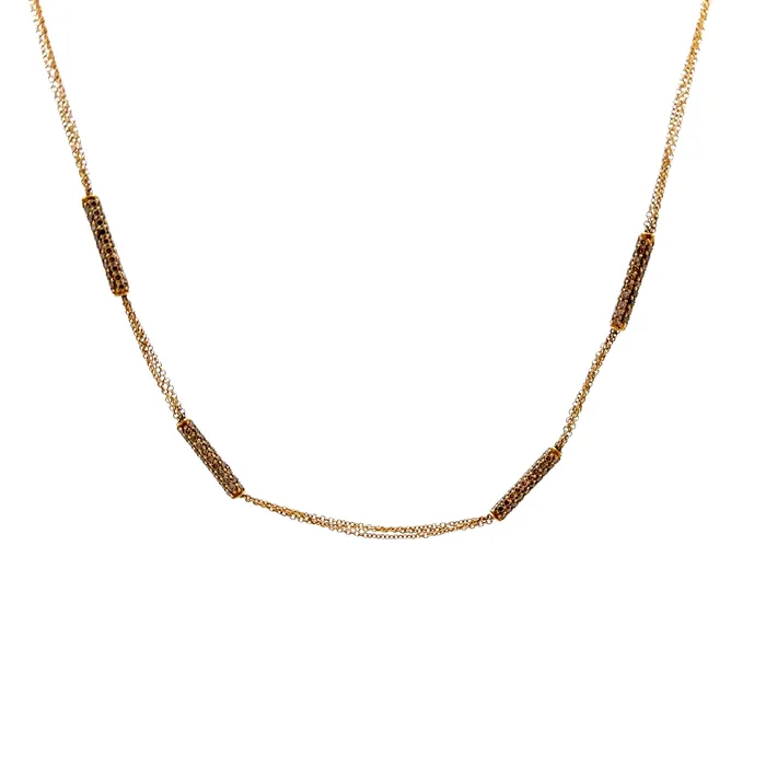 PreOwned Brown Diamond Station Necklace STORE 5a Necklaces
