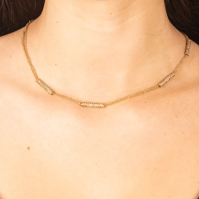 PreOwned Brown Diamond Station Necklace STORE 5a Necklaces
