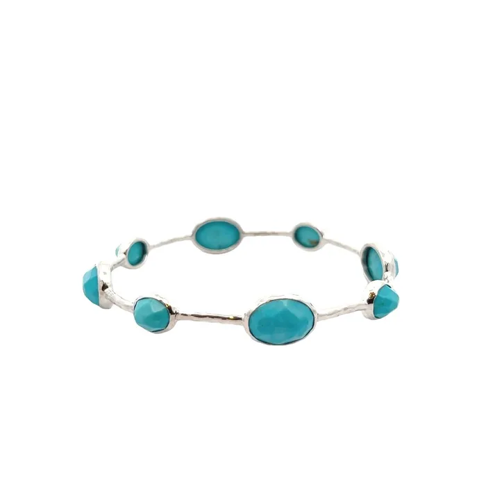 PreOwned Ippolita Turquoise Rock Candy 8 Stone Bangle Ippolita Bracelets