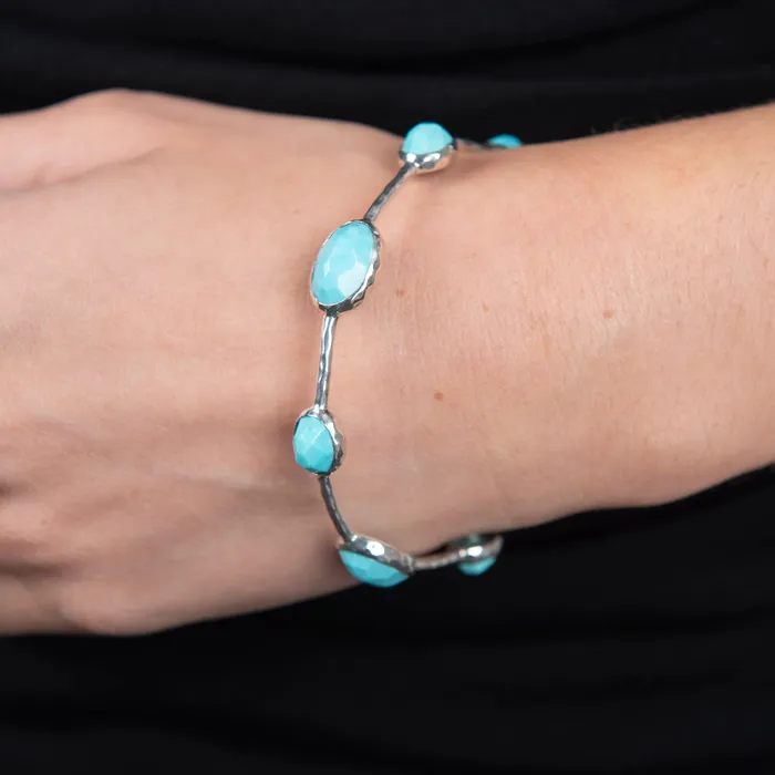PreOwned Ippolita Turquoise Rock Candy 8 Stone Bangle Ippolita Bracelets