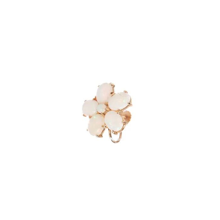 PreOwned Tiffany Co Opal ClipOn Flower Earrings Tiffany Co Earrings