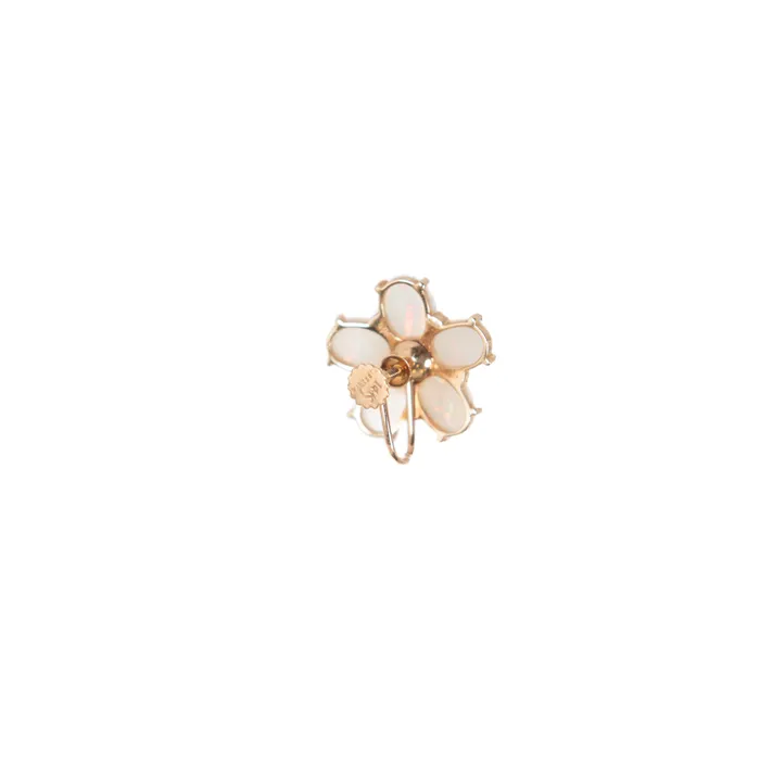 PreOwned Tiffany Co Opal ClipOn Flower Earrings Tiffany Co Earrings