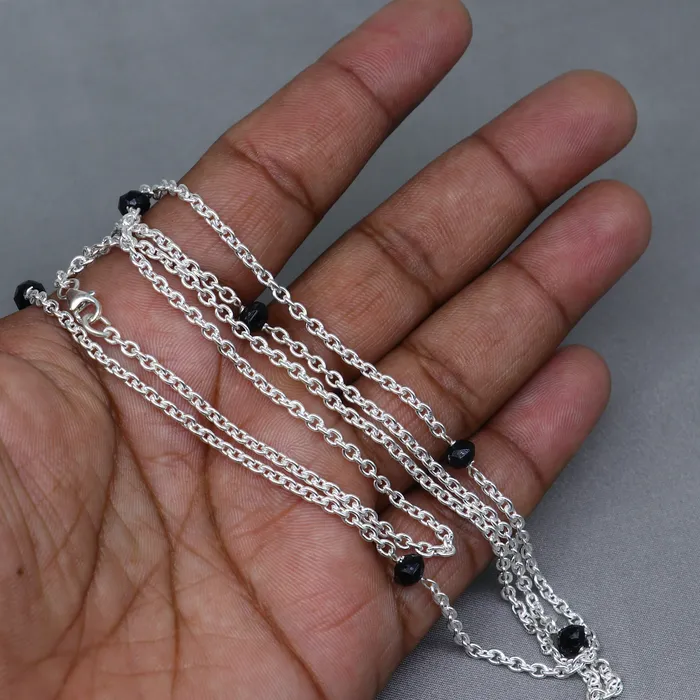 Pure 925 sterling silver black beaded chain necklace and vintage antique silver ball style pendant Mangalsutra ms122 TRIBAL ORNAMENTS Necklaces Pure 925 sterling silver black beaded chain necklace and vintage antique silver ball style pendant Mangalsutra ms122 TRIBAL ORNAMENTS Necklaces