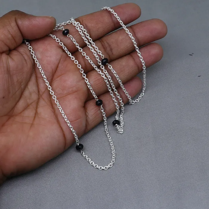 Pure 925 sterling silver black beaded chain necklace and vintage antique silver ball style pendant Mangalsutra ms122 TRIBAL ORNAMENTS Necklaces Pure 925 sterling silver black beaded chain necklace and vintage antique silver ball style pendant Mangalsutra ms122 TRIBAL ORNAMENTS Necklaces