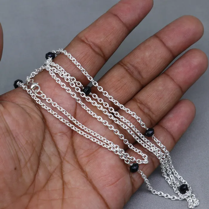 Pure 925 sterling silver black beaded chain necklace and vintage antique silver ball style pendant Mangalsutra ms122 TRIBAL ORNAMENTS Necklaces Pure 925 sterling silver black beaded chain necklace and vintage antique silver ball style pendant Mangalsutra ms122 TRIBAL ORNAMENTS Necklaces