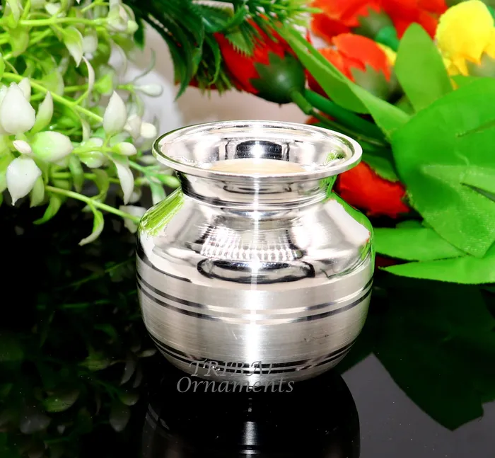 Pure 925 sterling silver handmade plain small Kalash or pot unique special silver puja article water or milk kalash pot india su987 TRIBAL ORNAMENTS Rings Pure 925 sterling silver handmade plain small Kalash or pot unique special silver puja article water or milk kalash pot india su987 TRIBAL ORNAMENTS Rings