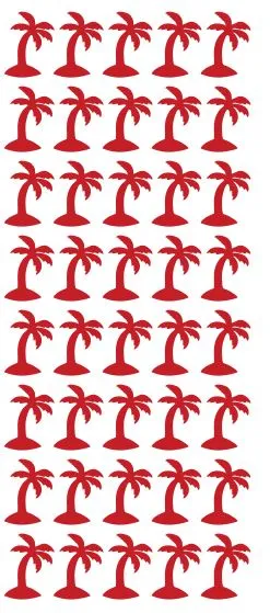 Red Palm Tree Stickers 1 DC11032 Winter Park Products Necklaces