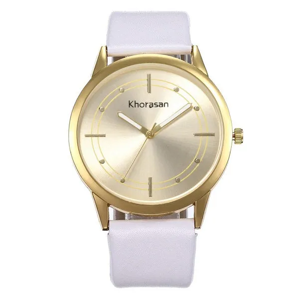 Rings 01 W245 Gold White Band Quartz Watch
