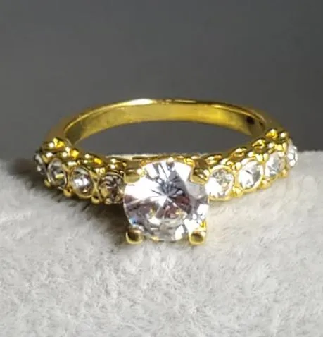 Rings alice R607 Gold Rhinestone Ring