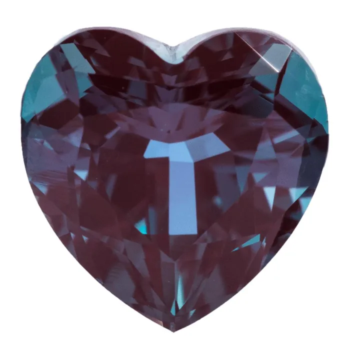 Rings FAB LabGrown Heart Alexandrite Stone Size Fire Brilliance 