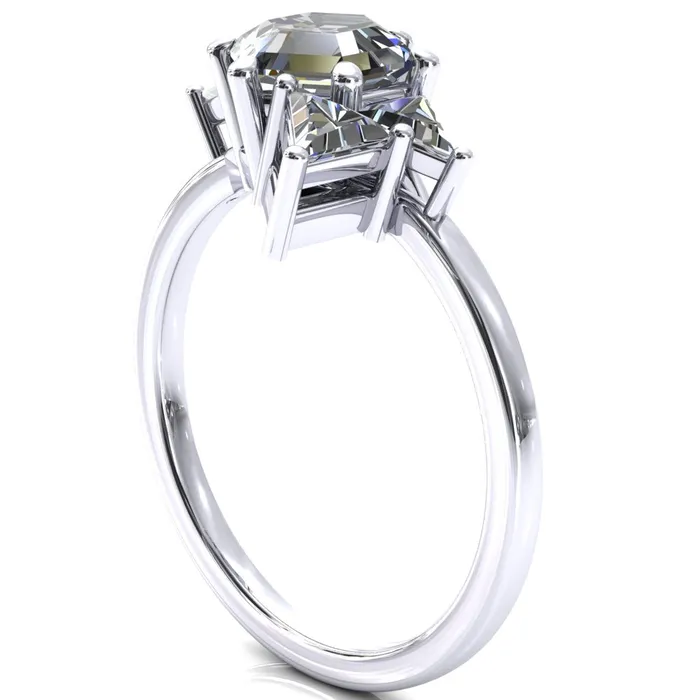 Rings Fire Brilliance 75mm Hexagon 5 Stone Triangle Ring