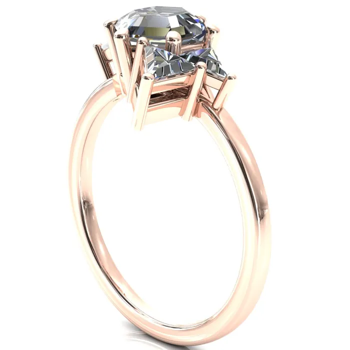 Rings Fire Brilliance 75mm Hexagon 5 Stone Triangle Ring