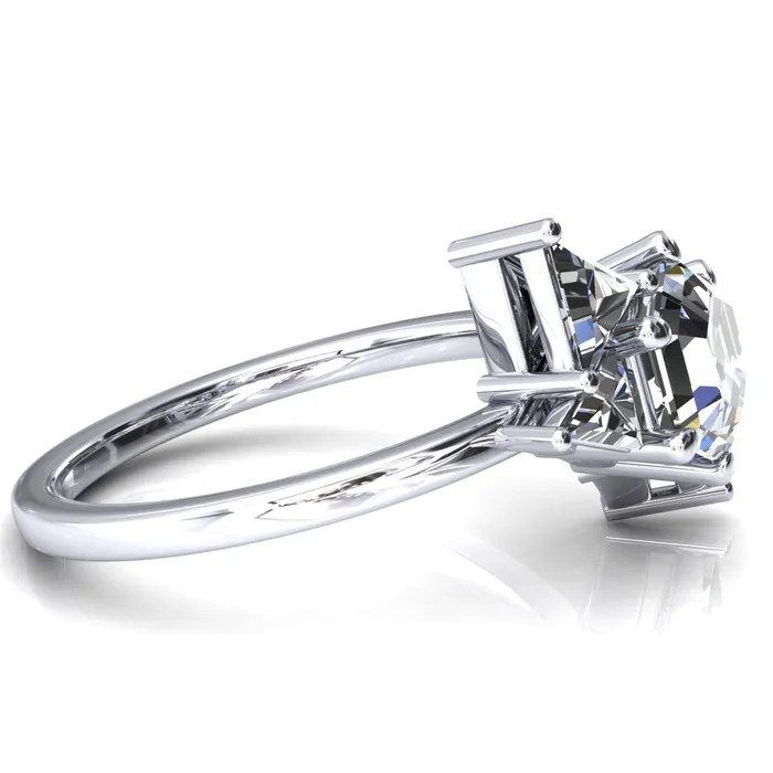 Rings Fire Brilliance 75mm Hexagon 5 Stone Triangle Ring