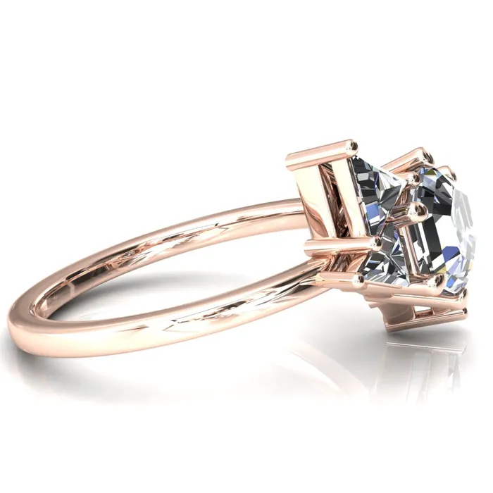 Rings Fire Brilliance 75mm Hexagon 5 Stone Triangle Ring