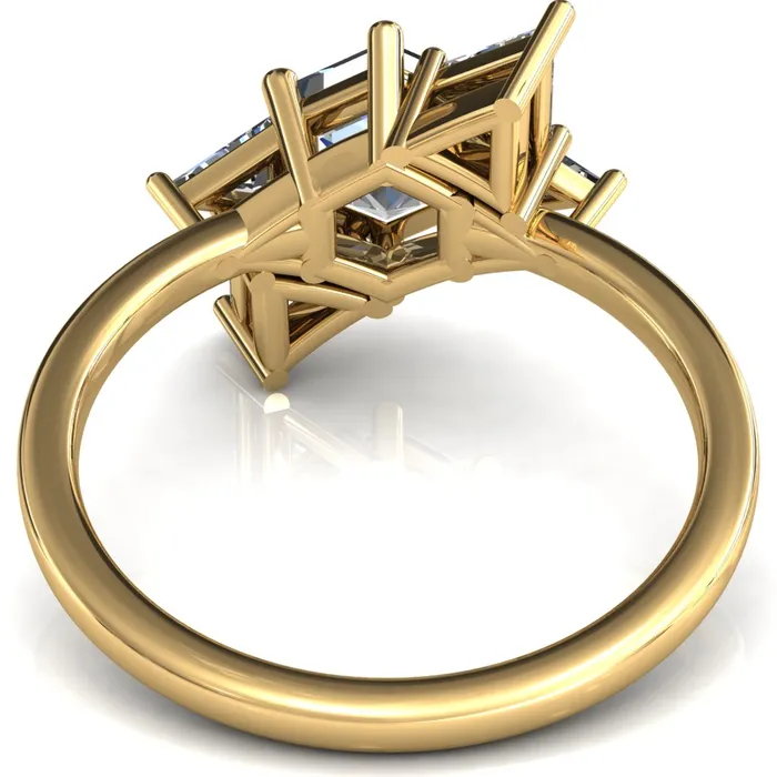 Rings Fire Brilliance 75mm Hexagon 5 Stone Triangle Ring