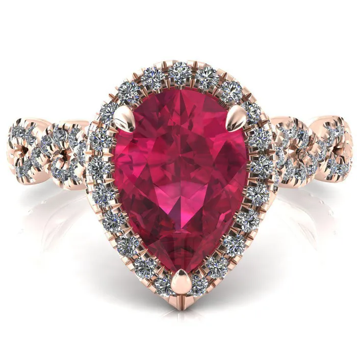 Rings Fire Brilliance Delaney Pear Ruby Halo Diamond 34 Infinity Eternity Ring