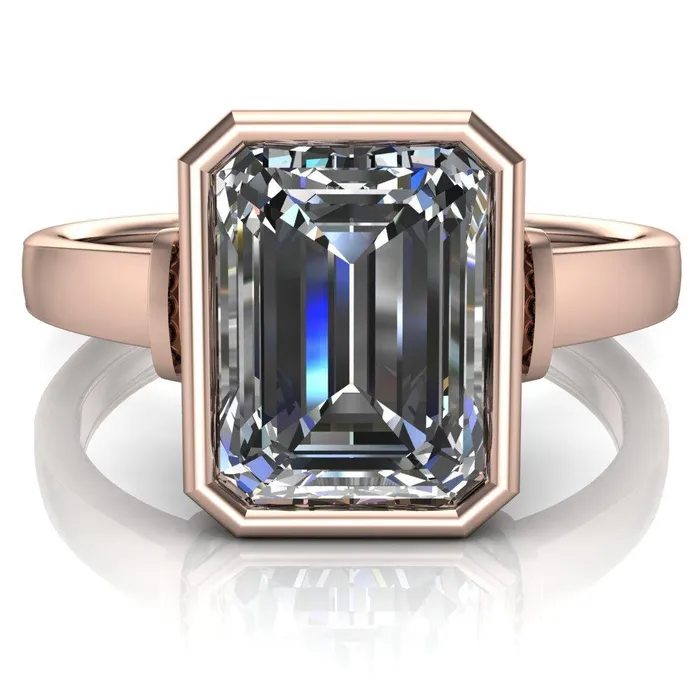 Rings Fire Brilliance Romi Emerald Center Stone Filigree Euro Shank Ring