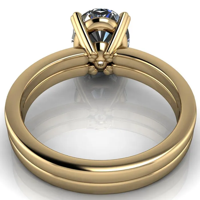Rings Fire Brilliance Sophina Oval Center Stone 4 Double Prong Split Shank Engagement Ring