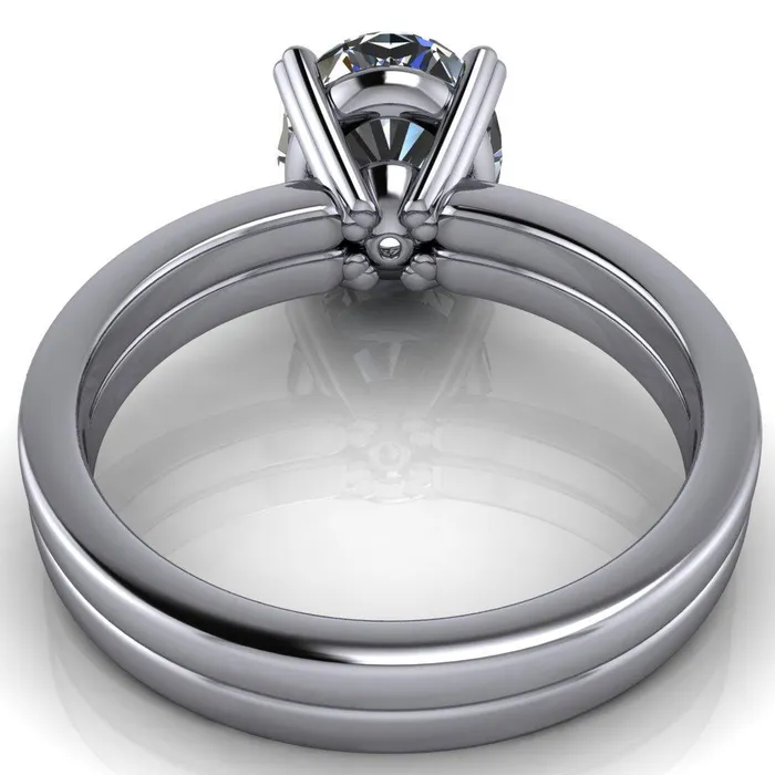 Rings Fire Brilliance Sophina Oval Center Stone 4 Double Prong Split Shank Engagement Ring