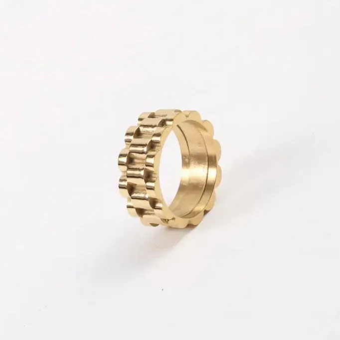 Rings Jewelvers 18K GoldFilled Watch Band Ring Rings Jewelvers 18K GoldFilled Watch Band Ring