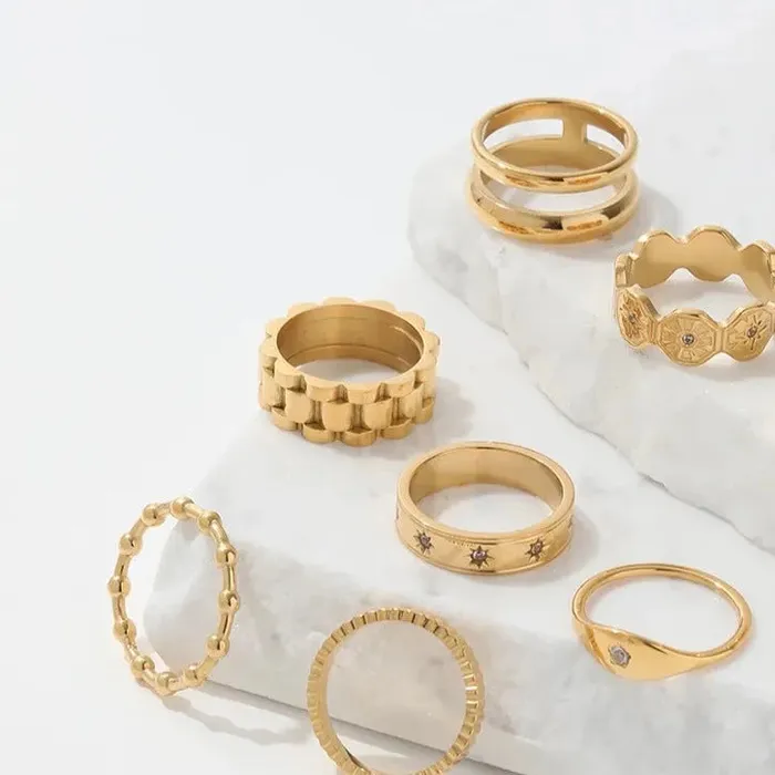 Rings Jewelvers 18K GoldFilled Watch Band Ring Rings Jewelvers 18K GoldFilled Watch Band Ring