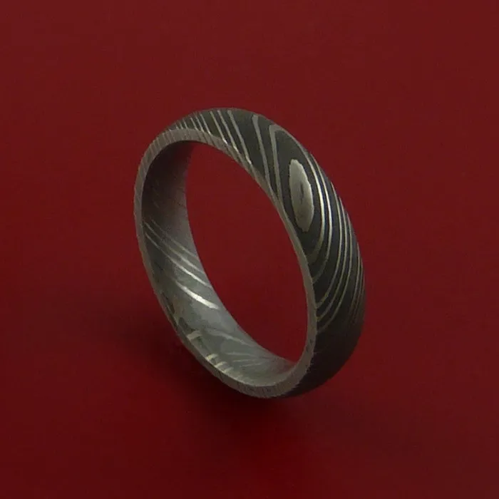 Rings Lashbrook Damascus Steel Ring Custom Made Band