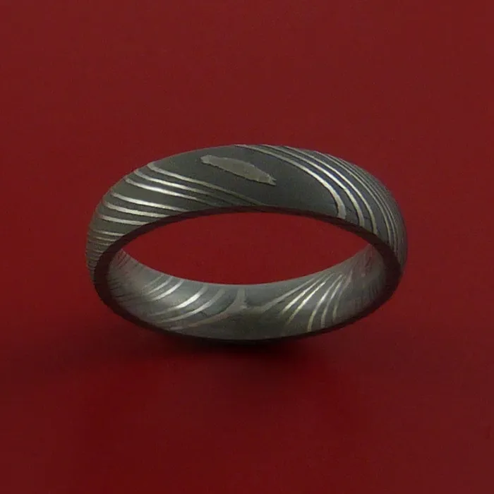 Rings Lashbrook Damascus Steel Ring Custom Made Band