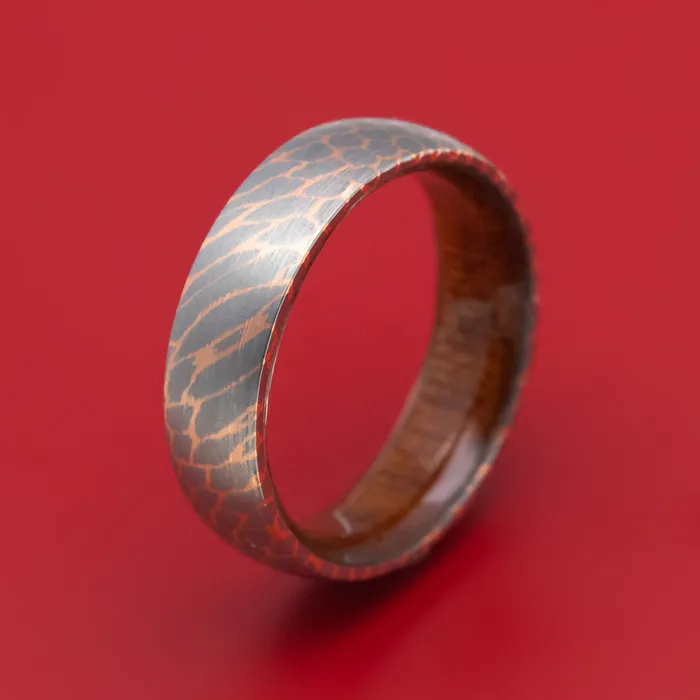 Rings Lashbrook Superconductor Mens Ring with Wood Sleeve Custom Made Band Rings Lashbrook Superconductor Mens Ring with Wood Sleeve Custom Made Band