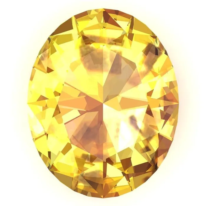 Rings Oval FAB LabGrown Yellow Sapphire Gems Fire Brilliance 