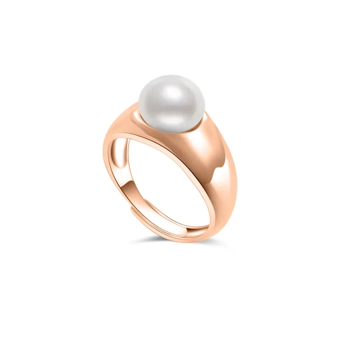 Rings Pearly Lustre Top Grade Freshwater Pearl Ring WR00260 FLUID