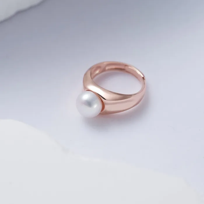 Rings Pearly Lustre Top Grade Freshwater Pearl Ring WR00260 FLUID
