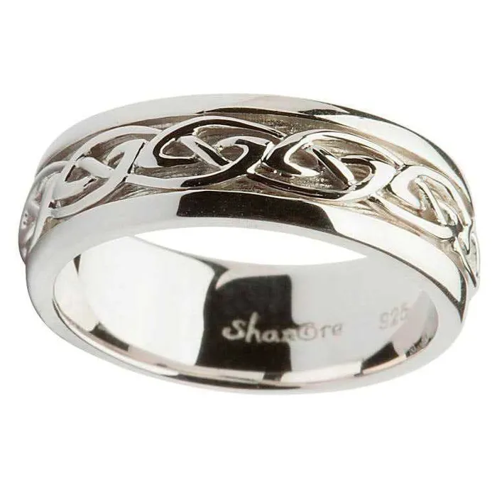 Rings Shanore Gents Silver Celtic Knot Wedding Ring