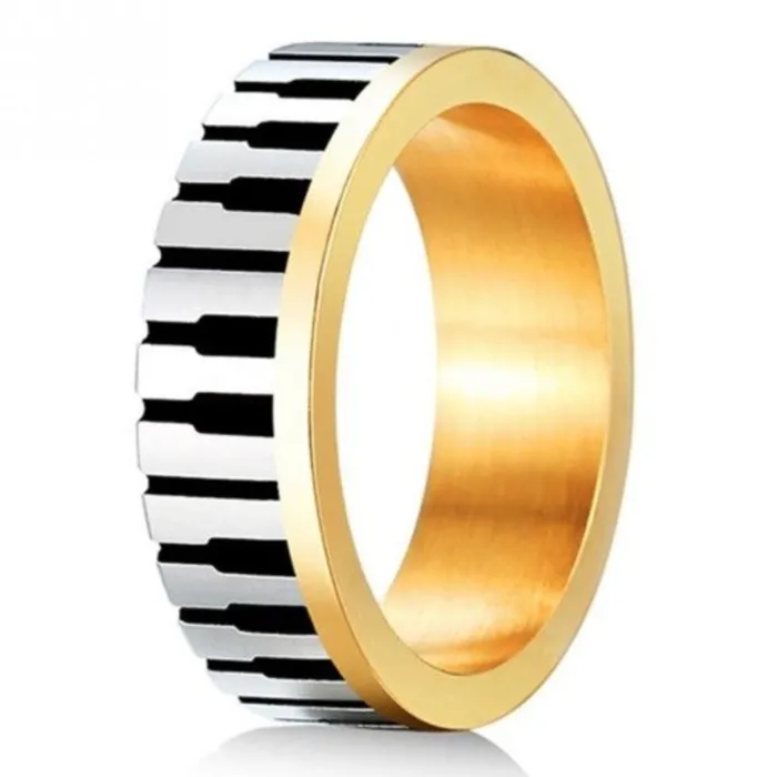 Rings SoulMen Jewelry Store Piano Forever Fashion Ring Gold Color