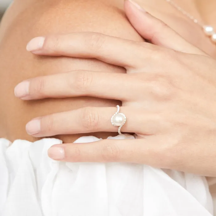 Rings spt Akoya Pearl Diamond Cheryl Ring