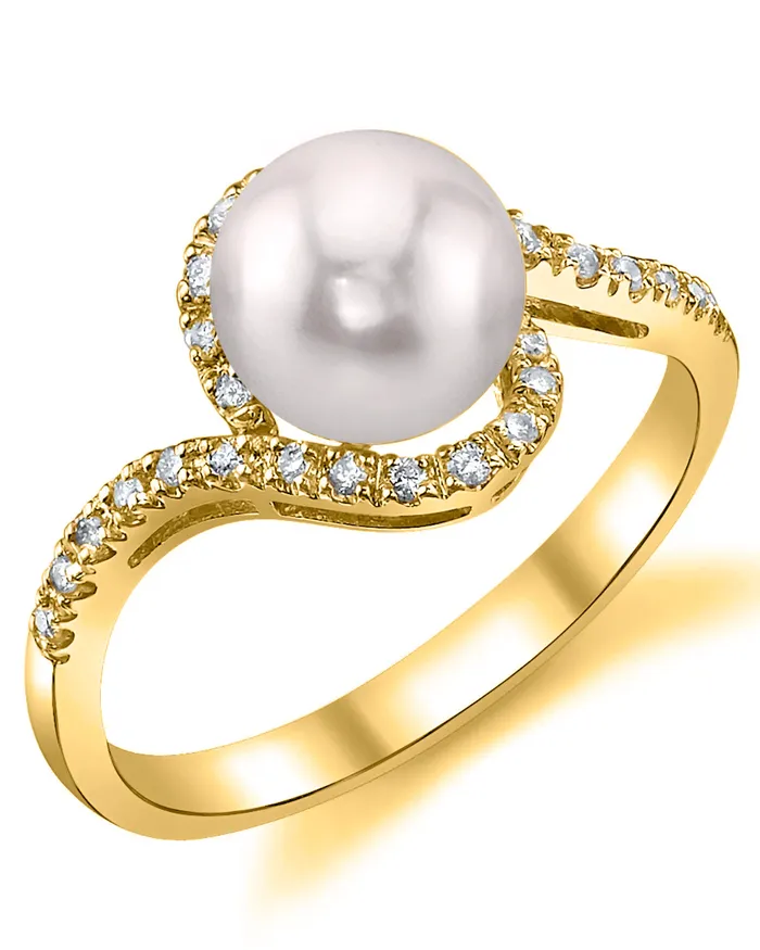 Rings spt Akoya Pearl Diamond Cheryl Ring