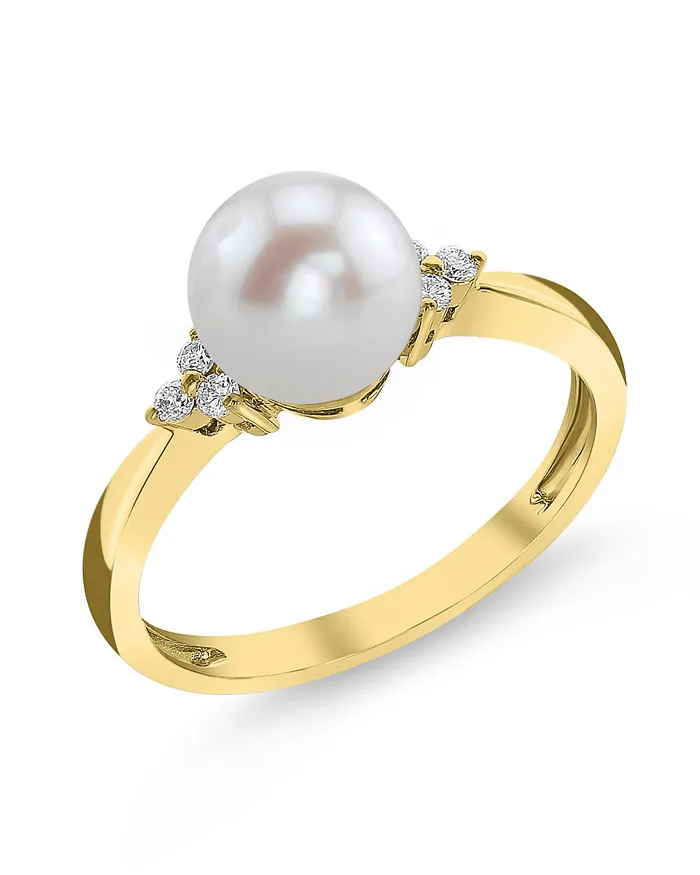 Rings spt Freshwater Pearl Diamond Grace Ring