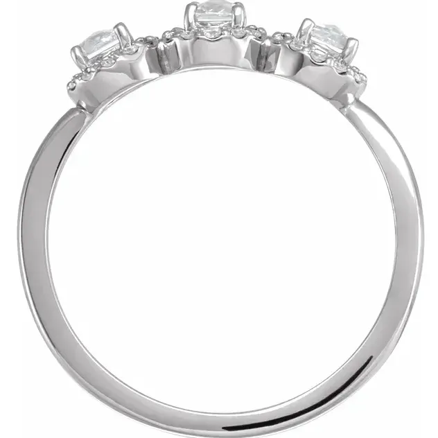 Rings Stackables 13 CTW Natural RoseCut Diamond Faceted Anniversary Ring Fire Brilliance 