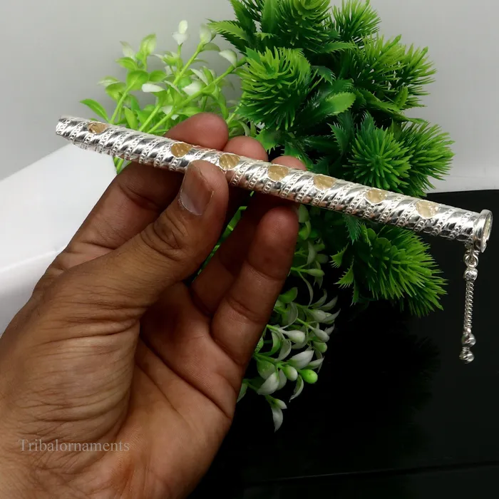 Rings TRIBAL ORNAMENTS 6 long handmade sterling silver stunning divine Lord Krishna flute Amazing krishna gifting silver accessories puja utensils su388 Rings TRIBAL ORNAMENTS 6 long handmade sterling silver stunning divine Lord Krishna flute Amazing krishna gifting silver accessories puja utensils su388