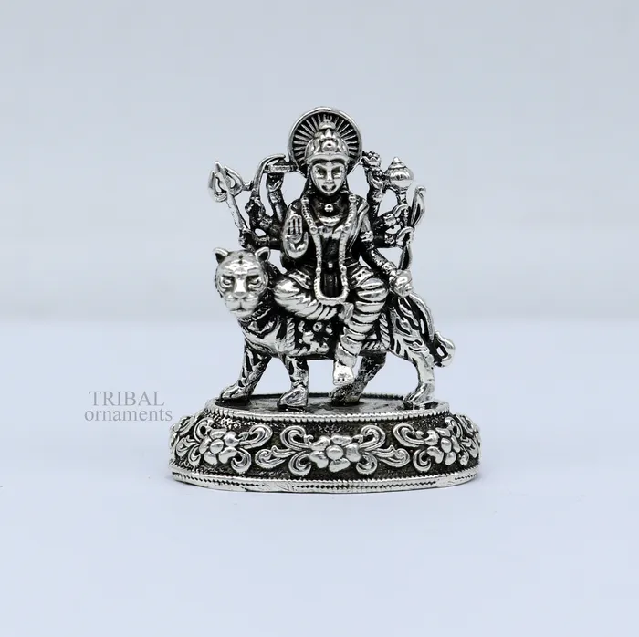 Rings TRIBAL ORNAMENTS 925 Sterling silver Goddess durgabhawani maa Pooja Articles statue handcrafted decorative statue sculpture amazing gifting Art489
