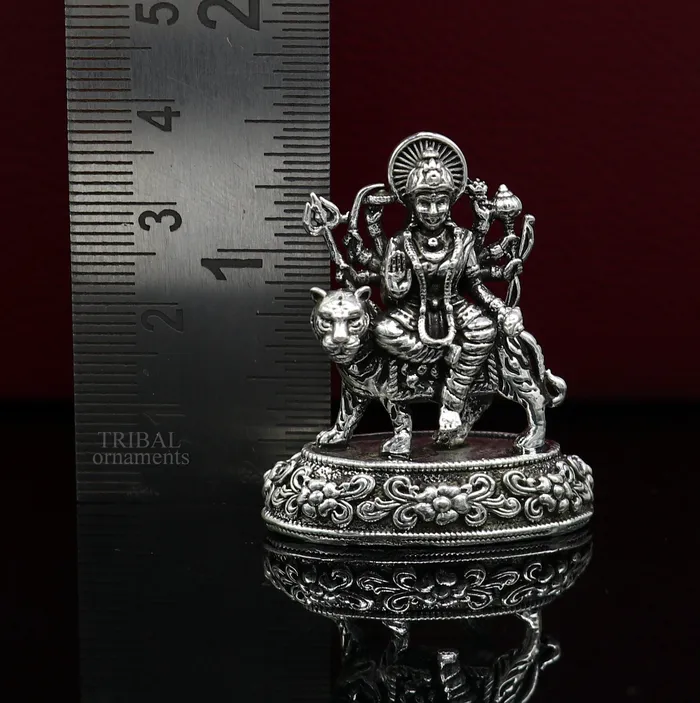 Rings TRIBAL ORNAMENTS 925 Sterling silver Goddess durgabhawani maa Pooja Articles statue handcrafted decorative statue sculpture amazing gifting Art489