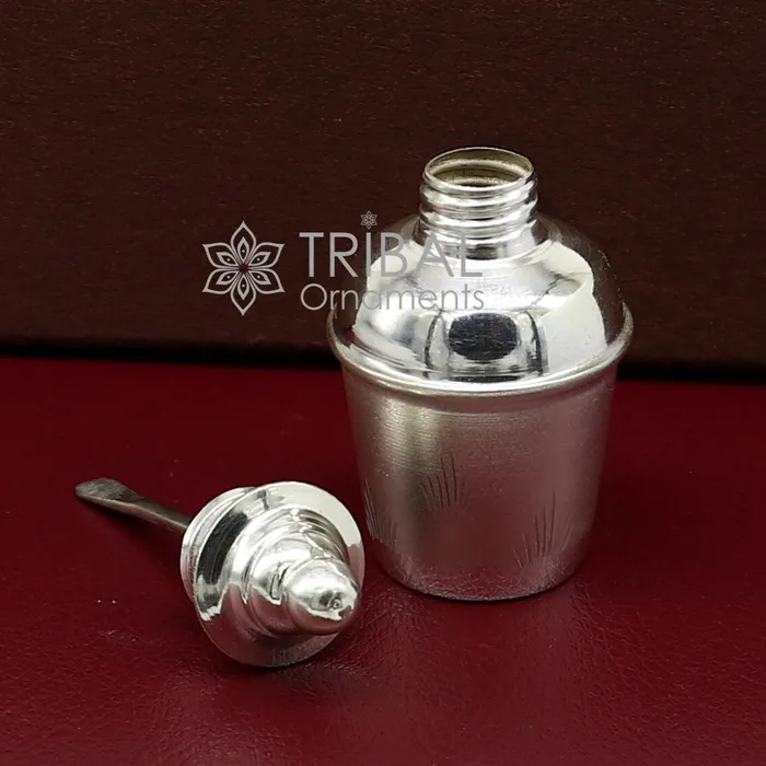 Rings TRIBAL ORNAMENTS 925 sterling silver trinket box sindoor box casket box bridal Vermilion gifts box collection container box jewelry box art stb766