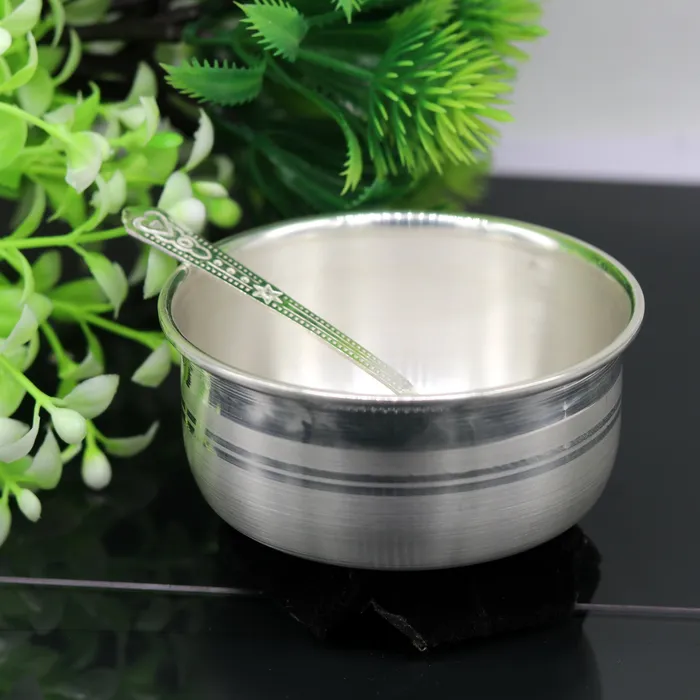 Rings TRIBAL ORNAMENTS 999 pure fine silver handmade silver bowl and spoon set silver utensils silver art tray stay babykids healthy silver vessels sv75 Rings TRIBAL ORNAMENTS 999 pure fine silver handmade silver bowl and spoon set silver utensils silver art tray stay babykids healthy silver vessels sv75
